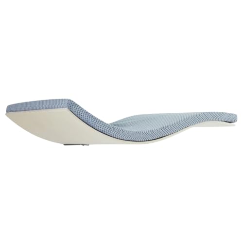 Dezain® Pet - Katzenliege Chill Deluxe von Cosy and Dozy - Katzenbrett aus Holz (Ahorn) – mit Auflage in Hellgrau (Soft Grey) – Set aus Katzenbett & Katzenspielzeug – 90 x 41 x 4 cm von Dezain