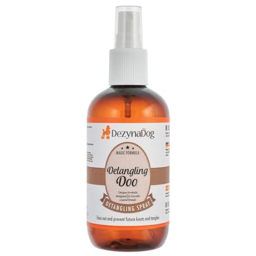 DezynaDog Detangling Doo Spray für Hunde – Entwirrungsspray für Hunde – speziell für Doodle Crossbreeds entwickelt – verhindert Verfilzungen und Verfilzungen – Sprühen Sie auf feuchtes Haar nach dem DezynaDog Detangling Doo Spray für Hunde – Entwirrungsspray für Hunde – speziell für Doodle Crossbreeds entwickelt – verhindert Verfilzungen und Verfilzungen – Sprühen Sie auf feuchtes Haar nach dem von Dezynadog