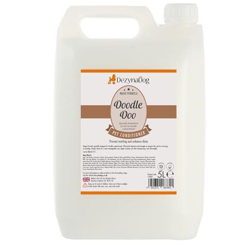 Dezynadog Doodle Doo Hunde-Conditioner – entwickelt für Doodle beschichtete Rassen – Hunde-Conditioner für mattiertes Fell – verhindert Verfilzen und Verfilzungen – verbessert den Glanz – reinigt und Dezynadog Doodle Doo Hunde-Conditioner – entwickelt für Doodle beschichtete Rassen – Hunde-Conditioner für mattiertes Fell – verhindert Verfilzen und Verfilzungen – verbessert den Glanz – reinigt und von Dezynadog