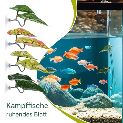 Dfstvup Betta Leaf Hängematte, Betta Hängematte - Zuchtblattaquariumverzierung | Set von 4 Weichfischtank -Dekorationslebensraum zum Laichen von Dfstvup