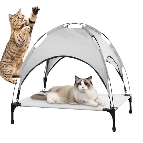 Dfstvup Erhöhtes Hundebett,Zusammenklappbares Haustierbett | Ruheliege Mit Abnehmbarem Sonnendach Für Schlafen Camping Terrasse Dfstvup Erhöhtes Hundebett,Zusammenklappbares Haustierbett | Ruheliege Mit Abnehmbarem Sonnendach Für Schlafen Camping Terrasse von Dfstvup