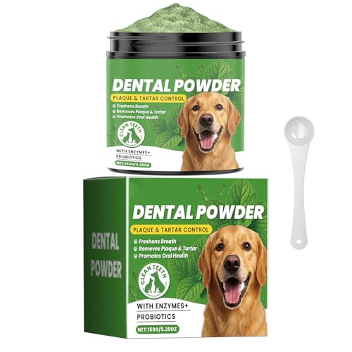 Dfstvup Hundemundgeruch Pulver - Hunde Atemfrischer Pulver Für Zahnpflege | Natürliche Inhaltsstoffe Atemfrischer 150g Mit Messlöffel, Fleckenentferner Für Alle Hunderassen & Altersstufen Dfstvup Hundemundgeruch Pulver - Hunde Atemfrischer Pulver Für Zahnpflege | Natürliche Inhaltsstoffe Atemfrischer 150g Mit Messlöffel, Fleckenentferner Für Alle Hunderassen & Altersstufen von Dfstvup