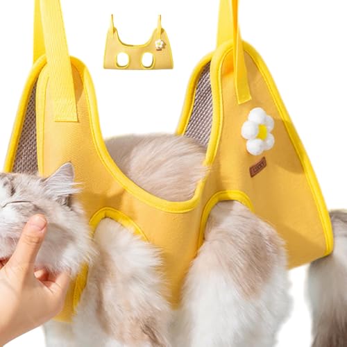 Dfstvup Katzen-Nagelknipser-Hängematte, Katzen-Hängematte für die Fellpflege, Atmungsaktives Katzenpflegegeschirr, Katzenschlinge, Nageltrimm-Hängematte, Bequeme Dfstvup Katzen-Nagelknipser-Hängematte, Katzen-Hängematte für die Fellpflege, Atmungsaktives Katzenpflegegeschirr, Katzenschlinge, Nageltrimm-Hängematte, Bequeme von Dfstvup