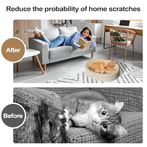 Dfstvup Katzenkratzbrett,Indoor Kratzbrett Für Hauskatzen - Sisalgeflochtene Pappe Katzenmöbel Wohnzimmer Schlafzimmer Boden Ecken Dfstvup Katzenkratzbrett,Indoor Kratzbrett Für Hauskatzen - Sisalgeflochtene Pappe Katzenmöbel Wohnzimmer Schlafzimmer Boden Ecken von Dfstvup