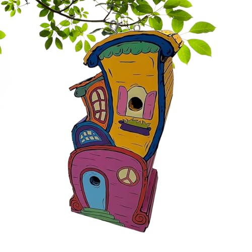 Dr. Seuss Inspirierte Hölzerne Vogelhäuser, Whoville Handgemachtes Hölze-rnes Vogelhaus, Dekoratives Hängendes Vogelhauser Mit Stange für Draussen, Grosses Vogelhaus Für Garten Hinterhof Patio Dr. Seuss Inspirierte Hölzerne Vogelhäuser, Whoville Handgemachtes Hölze-rnes Vogelhaus, Dekoratives Hängendes Vogelhauser Mit Stange für Draussen, Grosses Vogelhaus Für Garten Hinterhof Patio von Dfstvup