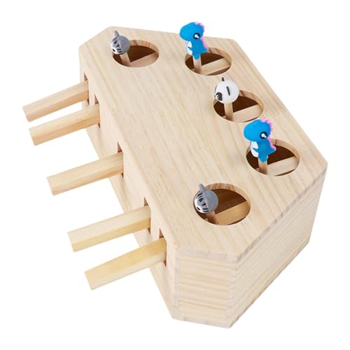 Dgayaeic Cat Toys for Indoor Cats, Wooden Cat Toys Set, Cat Scratching Board with Whack Mole Game, Interactive Cat Toy Promotes Physical Activity Ultra Fun Smart Teaser Toy for Pet Cats -Gift Choice Dgayaeic Cat Toys for Indoor Cats, Wooden Cat Toys Set, Cat Scratching Board with Whack Mole Game, Interactive Cat Toy Promotes Physical Activity Ultra Fun Smart Teaser Toy for Pet Cats -Gift Choice von Dgayaeic
