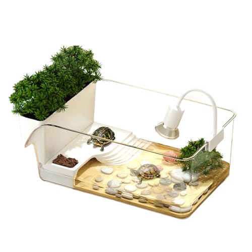 Dgayaeic Wasserschildkröten Terrarium,Ruhebox Für Schildkröten - Dekorativer Lebensraum für Kleinkrabben mit Futter- und Sonnenplatz - für Naturpädagogik und Haustierschildkröten Dgayaeic Wasserschildkröten Terrarium,Ruhebox Für Schildkröten - Dekorativer Lebensraum für Kleinkrabben mit Futter- und Sonnenplatz - für Naturpädagogik und Haustierschildkröten von Dgayaeic