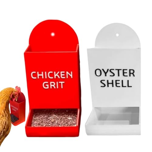Hühnerkörnern -Feeder, Austernschale und Körnchen -Feeder -Set, wetterfestes Geflügeltrog, nachzufüllen, kein Abfalldesign, Hühnerkoop -Accessoires für Hühner, Hühne von Dgayaeic