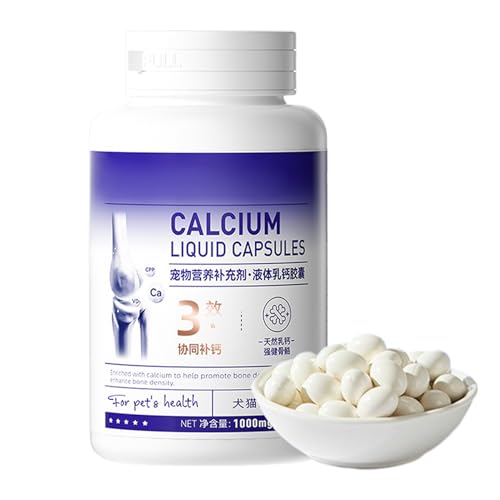 PET-Milch Calciumkapseln, 120 Pillen/Flaschenhund-Hüfte und J-Punkt-Ergänzung, Hunde-Multivitamine, Calciumflüssigkeitskapseln, Immunsystem, Haut und Mantel, Darmgesundheit für alle Altersgruppen alle PET-Milch Calciumkapseln, 120 Pillen/Flaschenhund-Hüfte und J-Punkt-Ergänzung, Hunde-Multivitamine, Calciumflüssigkeitskapseln, Immunsystem, Haut und Mantel, Darmgesundheit für alle Altersgruppen alle von Dgayaeic