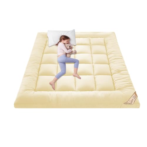 Soft Mattress Topper, Japanese Futon Mattress, Foldable & Portable Floor Lounger Bed, Roll Up Sleeping Pad, Luxury Thick Soft Mattress Enhancer Pad With Easy Fit Straps Machine Washable For Home Hotel Soft Mattress Topper, Japanese Futon Mattress, Foldable & Portable Floor Lounger Bed, Roll Up Sleeping Pad, Luxury Thick Soft Mattress Enhancer Pad With Easy Fit Straps Machine Washable For Home Hotel von Dgayaeic
