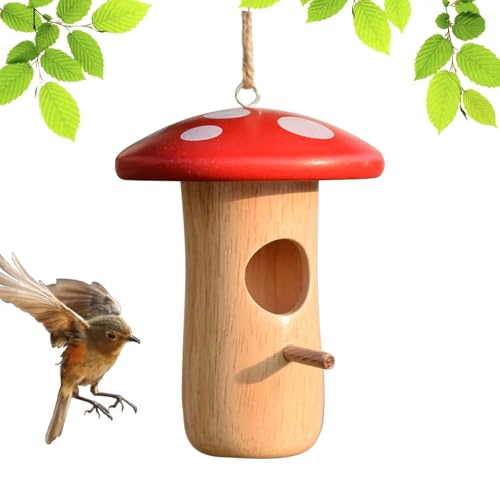 Vogelfutterstation, Kolibrihaus, Pilz-Stil, Vogelnest, charmantes Holzhäuschen-Design, dekorativ, einfach zu präsentieren, überall aufzuhängen, ideal als Gartendekoration und Geschenkidee Vogelfutterstation, Kolibrihaus, Pilz-Stil, Vogelnest, charmantes Holzhäuschen-Design, dekorativ, einfach zu präsentieren, überall aufzuhängen, ideal als Gartendekoration und Geschenkidee von Dgayaeic