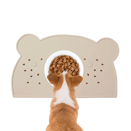 Napfmatte, Futtermatte für Hunde, lebensmittelechtes Silikon, leicht zu reinigen und zu verwenden, kann lange verwendet werden, nicht leicht zu brechen, 33 cm zum Füttern von Dgkdek