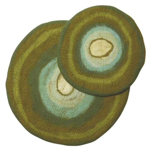 Dharma Dog Karma Cat, bequemer Achat-Teppich, für Hunde und Katzen, bequem und langlebig, ideal für den Innenbereich, Achat-Modell, grüne Farbe, 66 x 66 cm von Dharma Dog Karma Cat