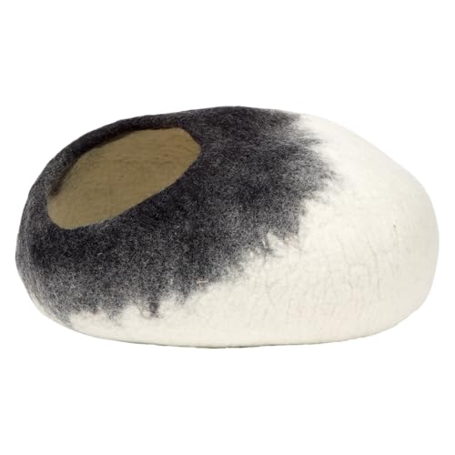 Dharma Dog Karma Cat Pet House, schwarz/weiß schattiertes Muster, bunt und lustig, langlebig und hygienisch, für Komfort und Privatsphäre, 50 x 36 x 25 cm von Dharma Dog Karma Cat