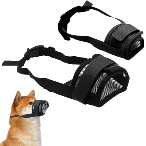 2 Stück Maulkorb Hund S/L, Verstellbare Maulkörbe für Hunde, Atmungsaktives Nylongewebe Schlaufe Weicher Maulkorb zur Verhinderung von Beißen, Kauen und Bellen für Kleine und Mittelgroße Hunde 2 Stück Maulkorb Hund S/L, Verstellbare Maulkörbe für Hunde, Atmungsaktives Nylongewebe Schlaufe Weicher Maulkorb zur Verhinderung von Beißen, Kauen und Bellen für Kleine und Mittelgroße Hunde von Dhisperares