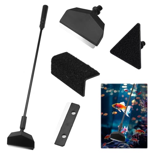 3 in 1 Aquarium Reinigungsset, Algenschaber Aquariumschaber Zubehör Reinigung Werkzeug für Aquarien Zubehoer, Verstellbarer Triangle Rechtwinkliger Bürste Reinigungswerkzeuge Set 3 in 1 Aquarium Reinigungsset, Algenschaber Aquariumschaber Zubehör Reinigung Werkzeug für Aquarien Zubehoer, Verstellbarer Triangle Rechtwinkliger Bürste Reinigungswerkzeuge Set von Dhisperares