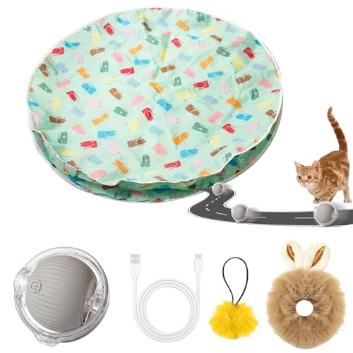 Dhnvcud 70 x 70 cm Katzenspielzeug, interaktiv, schnell rollend und beweglich, interaktiver Ball für Katzen, stimuliert den Jagdinstinkt der Katze von Dhnvcud
