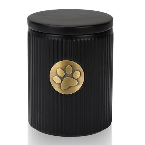 DiDiBirDi Hundeurne,Haustier Urne für Asche,Tierurnen für Hunde,Gedenkurne für Hunde mit Pfotenabdruck-Metallplatte,Keramik Katzen Einäscherung Schwarz Katze Urnen für Asche DiDiBirDi Hundeurne,Haustier Urne für Asche,Tierurnen für Hunde,Gedenkurne für Hunde mit Pfotenabdruck-Metallplatte,Keramik Katzen Einäscherung Schwarz Katze Urnen für Asche von DiDiBirDi