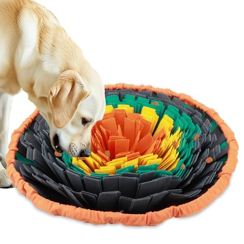 DiDiBirDi Schnüffelmatte für Hunde, 2 mm dick, interaktives Spielzeug für Haustiere, 45 x 45 cm, Nasenarbeitstrainingsmatten, Katzennapf, Reisenutzung, fördert natürliche Futtersuchfähigkeiten von DiDiBirDi