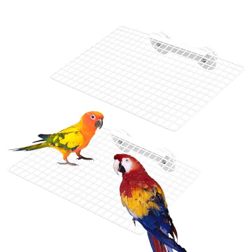 Diakey 2 Stück Vogel-Sitzstange, glattes Metallgitter, Regal für Käfig, flaches Vogelkäfig-Zubehör für Papageien, Nymphensittiche, Aras, Wellensittiche, Hamster, Spielzeug, groß, 26,4 x 17,5 cm Diakey 2 Stück Vogel-Sitzstange, glattes Metallgitter, Regal für Käfig, flaches Vogelkäfig-Zubehör für Papageien, Nymphensittiche, Aras, Wellensittiche, Hamster, Spielzeug, groß, 26,4 x 17,5 cm von Diakey