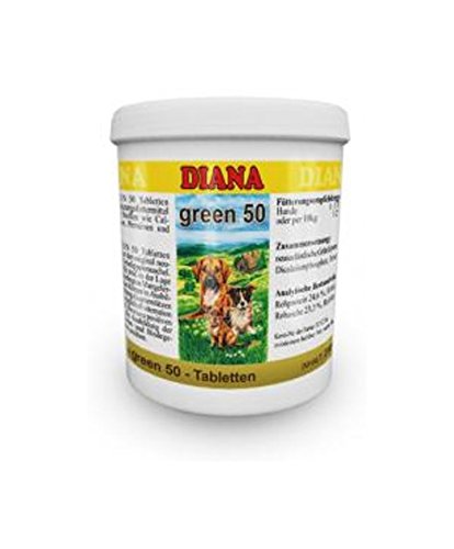 DIANA Ergänzungsfuttermittel GREEN 50 Grünlippmuschel-Tabletten 120g für Hunde von Diana