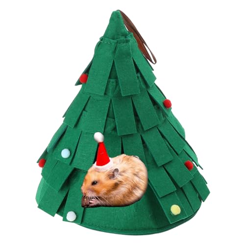 Hamsterhaus Kleines Tierfilz Versteckhaus Für Rennmäuse Chinchillas Warmes Bett Weihnachtsbaummodell Weihnachten von Diarypiece