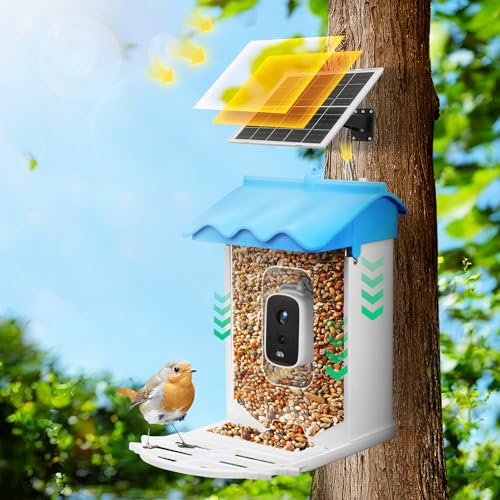 Dibaful Vogelfutterhaus mit Kamera 2K HD Vollfarbe Nachtsicht KI Vogelerkennung | Solar Vogelhäuschen Automatisch Aufnahme von Vogelvideos Vogelhaus | Smart Bird Feeder Outdoor Vogelfutterspender Dibaful Vogelfutterhaus mit Kamera 2K HD Vollfarbe Nachtsicht KI Vogelerkennung | Solar Vogelhäuschen Automatisch Aufnahme von Vogelvideos Vogelhaus | Smart Bird Feeder Outdoor Vogelfutterspender von Dibaful
