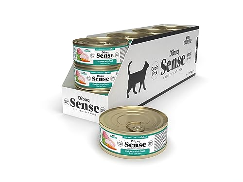 Dibaq Sense Cat Grain Free, natürliches und getreidefreies Katzenfutter für Hühnchen mit Ente, 70 g x 12 Stück von Dibaq Sense