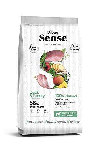 Dibaq Sense Grain Free Ente & Putenfutter für Senioren und Gewichtskontrolle, 100% natürlich und ohne Getreide, 2 kg von Dibaq Sense