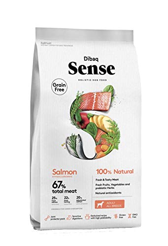 Dibaq Sense Grain Free - Lachsfutter für ausgewachsene Hunde - 100 % natürlich und getreidefrei - 2 kg von Dibaq