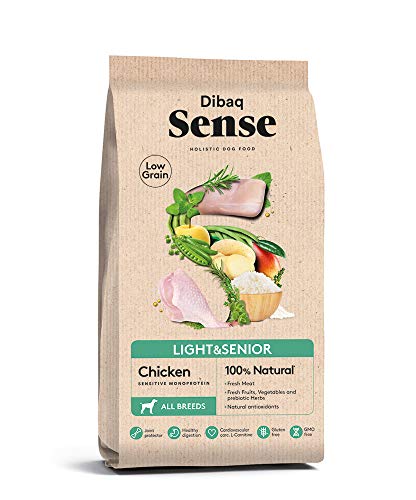 Dibaq Sense Low Grain Light & Senior (Chicken) 12 kg, Weiß, Standard von Dibaq