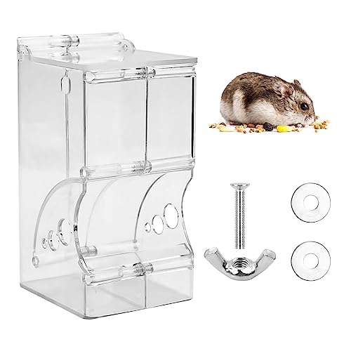 Dibotell Hamster Futterspender, Automatischer Hamster Futterspender, 300 ml Acryl Hamsterfutterautomat, transparent Tierfutterspender für Hamster Mini Igel Meerschweinchen Chinchilla Vögel Dibotell Hamster Futterspender, Automatischer Hamster Futterspender, 300 ml Acryl Hamsterfutterautomat, transparent Tierfutterspender für Hamster Mini Igel Meerschweinchen Chinchilla Vögel von Dibotell
