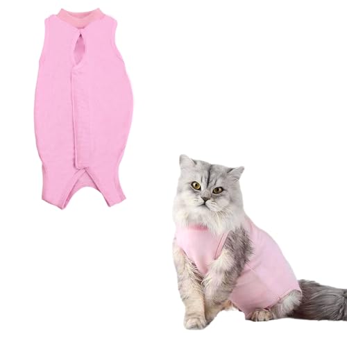 Katzenbody Nach op Kastration Katze,Anti-leckende für Katze Body,Operationsgenesungsanzüge für Katzen,Operation Haut-Krankheit Recovery Body Katze Kleidun,E-Halsband Alternative (M) von Dibotell