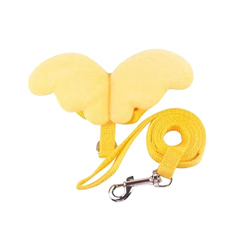 Dickly Angel Haustiergeschirr mit Leine, Hasenweste, Katzengeschirr, Hundeleinen, Haustiergeschirr für Frettchen, kleine Hunde, Haustierzubehör, M Gelb Dickly Angel Haustiergeschirr mit Leine, Hasenweste, Katzengeschirr, Hundeleinen, Haustiergeschirr für Frettchen, kleine Hunde, Haustierzubehör, M Gelb von Dickly