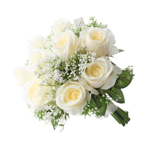 Dickly Brautstrauß mit Künstlichen Rosen für Hochzeitsfeier Und Dekoration, Sekt von Dickly
