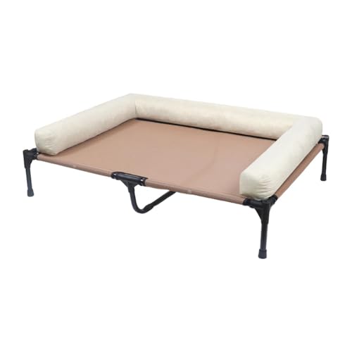 Dickly Erhöhtes Bett für Hunde, Schlafplatz für Haustiere, Netzmaterial, Geeignet für Welpen, rutschfeste Basis, Katzenbett für Outdoor, Khaki Dickly Erhöhtes Bett für Hunde, Schlafplatz für Haustiere, Netzmaterial, Geeignet für Welpen, rutschfeste Basis, Katzenbett für Outdoor, Khaki von Dickly