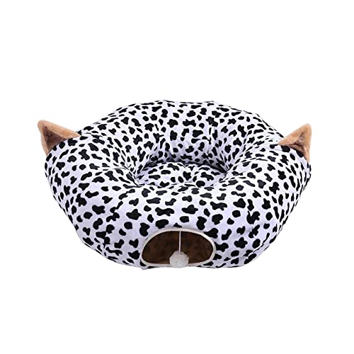 Dickly Fun Tunnel Tube Sleeping Interactive Pet Toys Storage Rolling Play Cats Round Cave Bed for Kitten Bedroom Garden Room von Dickly