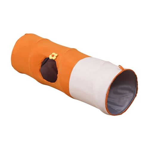 Dickly Gerader Katzentunnel für Hauskatzen, Katzenbett, Faltbare Kätzchenröhre für kleine, mittelgroße und große Katzen, Klein von Dickly
