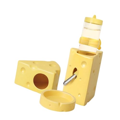 Dickly Hamsterversteck für Kleine Tiere mit Wasserbehälter, Keramikhaus für Vögel Und Eichhörnchen, Yellow S Dickly Hamsterversteck für Kleine Tiere mit Wasserbehälter, Keramikhaus für Vögel Und Eichhörnchen, Yellow S von Dickly