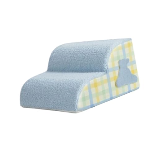 Dickly Haustiertreppe, Hundetreppe, Rampe, Abnehmbarer, waschbarer Bezug, 2 Ebenen, rutschfest, für kleine Hunde und Katzen, Blau Dickly Haustiertreppe, Hundetreppe, Rampe, Abnehmbarer, waschbarer Bezug, 2 Ebenen, rutschfest, für kleine Hunde und Katzen, Blau von Dickly