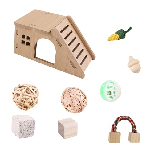 Dickly Hölzernes Meerschweinchen Burg Versteck Hamster Spielzeug Set Zum Spielen Dickly Hölzernes Meerschweinchen Burg Versteck Hamster Spielzeug Set Zum Spielen von Dickly