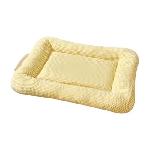 Dickly Hundebett, Schlafmatratze, Katzenbett, warmes Haustierkissen für Welpen, Hunde, Katzen, Kätzchen, Gelb, XL von Dickly