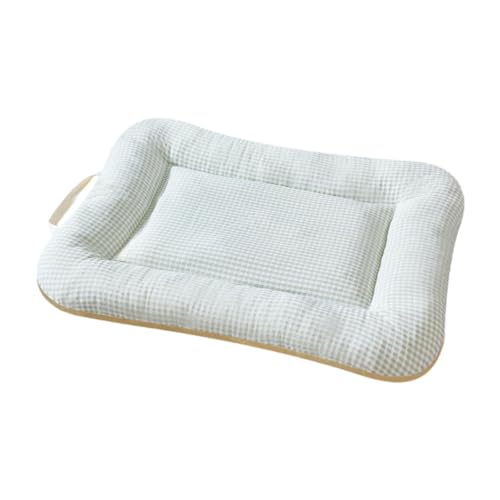 Dickly Hundebett, Schlafmatratze, Katzenbett, warmes Haustierkissen für Welpen, Hunde, Katzen, Kätzchen, Grün Weiß, XL von Dickly