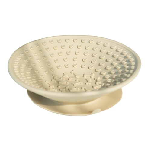 Dickly Hundenapf mit langsamer Fütterung, Leckerli-Spender aus, leicht zu reinigen, Haustierbedarf, Hundelecknapf, Beige Dickly Hundenapf mit langsamer Fütterung, Leckerli-Spender aus, leicht zu reinigen, Haustierbedarf, Hundelecknapf, Beige von Dickly