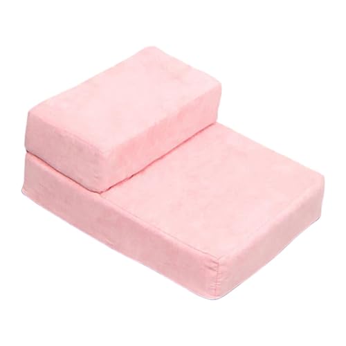 Dickly Hundetreppenrampe für hohes Bett und Couch, weich, mit waschbarem Bezug, Haustier-Kletterstufen für kleine Haustiere, ältere Hunde, Welpen, Rosa Dickly Hundetreppenrampe für hohes Bett und Couch, weich, mit waschbarem Bezug, Haustier-Kletterstufen für kleine Haustiere, ältere Hunde, Welpen, Rosa von Dickly