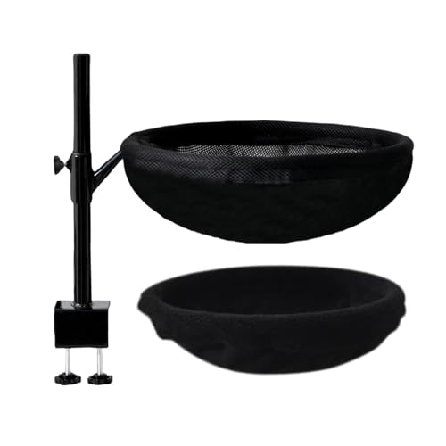 Dickly Katzenbett-Schreibtischklemme mit waschbarem Bezug, leicht um 360 Grad drehbar, Haustiernestbett, Katzenhängematte für den Schreibtisch für die, Schwarz Dickly Katzenbett-Schreibtischklemme mit waschbarem Bezug, leicht um 360 Grad drehbar, Haustiernestbett, Katzenhängematte für den Schreibtisch für die, Schwarz von Dickly