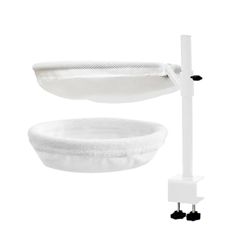 Dickly Katzenbett-Schreibtischklemme mit waschbarem Bezug, leicht um 360 Grad drehbar, Haustiernestbett, Katzenhängematte für den Schreibtisch für die, Weiß Dickly Katzenbett-Schreibtischklemme mit waschbarem Bezug, leicht um 360 Grad drehbar, Haustiernestbett, Katzenhängematte für den Schreibtisch für die, Weiß von Dickly