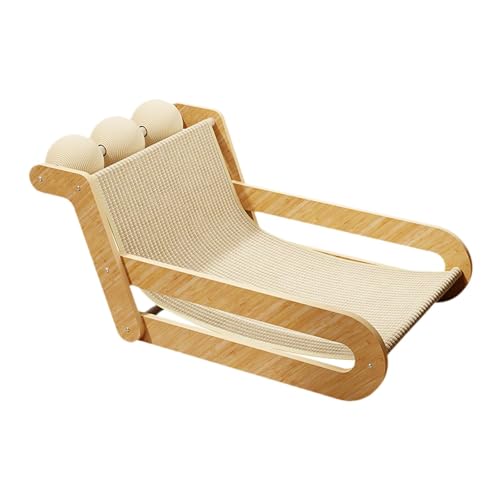 Dickly Katzenhängemattenbett, Katzenliegestuhl, mit Spielzeugbällen, Kratzbaum, Ruhende Katzen, erhöhtes Bett, Haustierbett für Kleintiere und kleine Hunde Dickly Katzenhängemattenbett, Katzenliegestuhl, mit Spielzeugbällen, Kratzbaum, Ruhende Katzen, erhöhtes Bett, Haustierbett für Kleintiere und kleine Hunde von Dickly