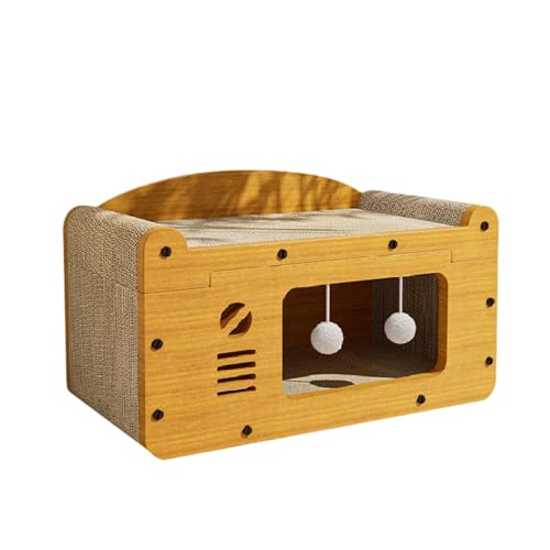 Dickly Katzenkratzbaum, Lounge-Bett, Katzenhaus mit neckendem Ball für die Bewegung von Hauskatzen von Dickly