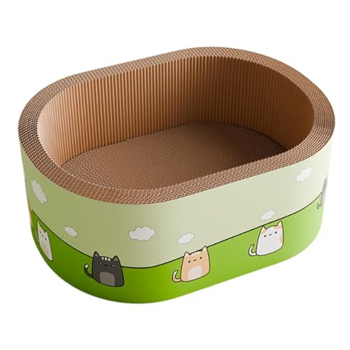 Dickly Katzenkratzbrett, Katzenkratzschale, Heimtierbedarf, Katzenkratzbrett, Kratzbrett für Katzen und Kätzchen, Oval von Dickly